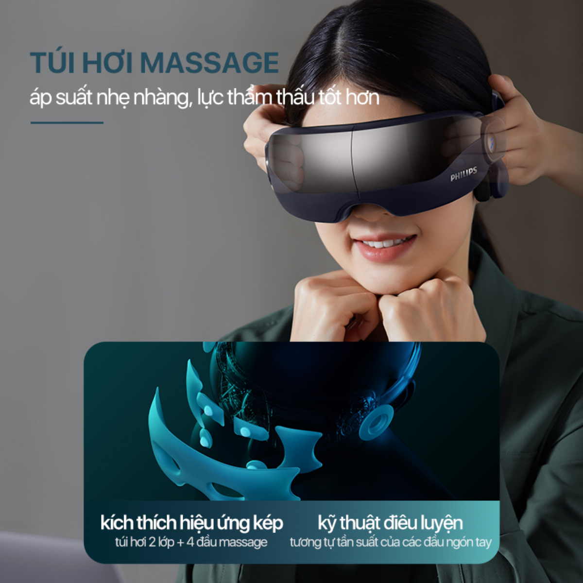 Túi hơi máy massage mắt PHILIPS PPM2702