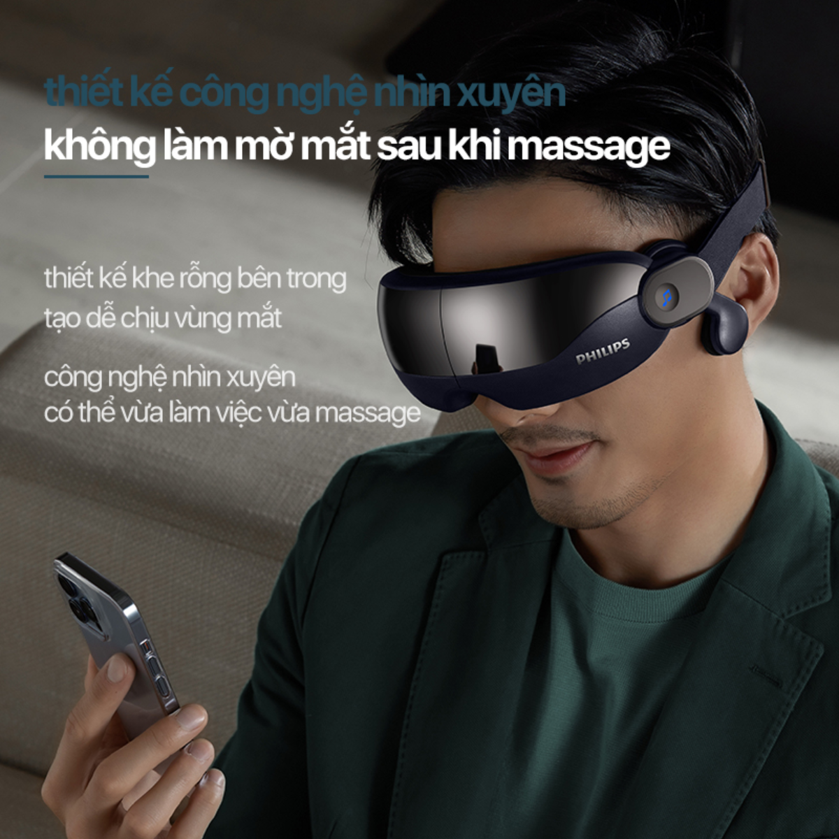 Máy massage mắt PHILIPS PPM2702 công nghệ nhìn xuyên thấu