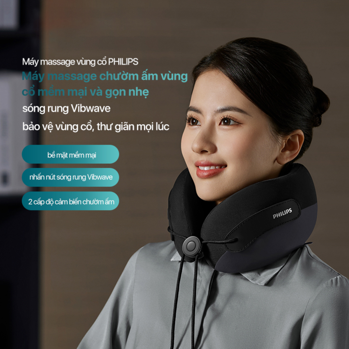 Máy massage cổ vai gáy PHILIPS PPM3306 cho nữ