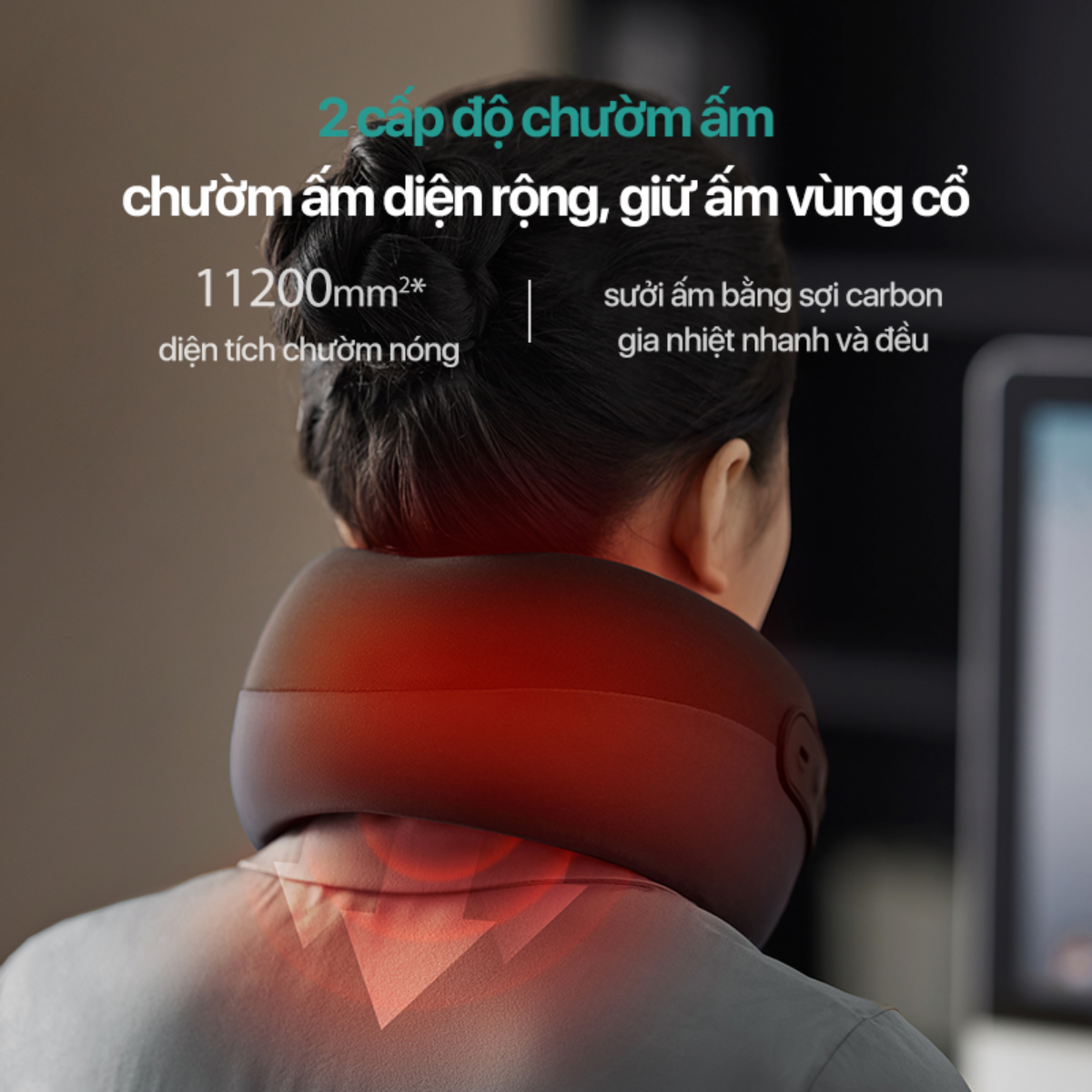 Máy massage cổ vai gáy PHILIPS PPM3306 chế độ chườm ấm
