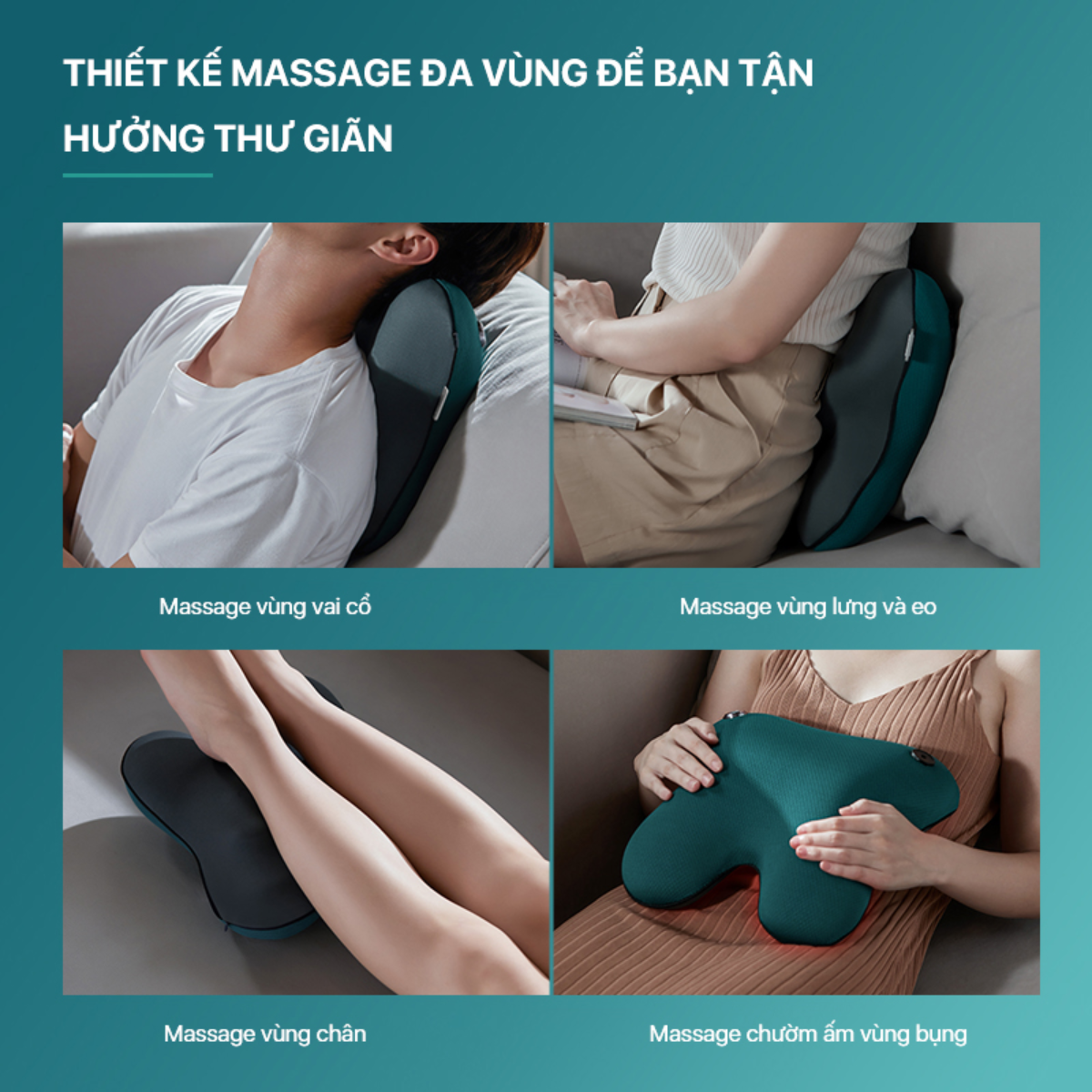 Gối massage đa năng PHILIPS PPM4311 massage đa vùng