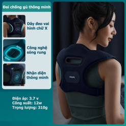 Đai massage lưng PHILIPS PPM4361 chống gù thông minh