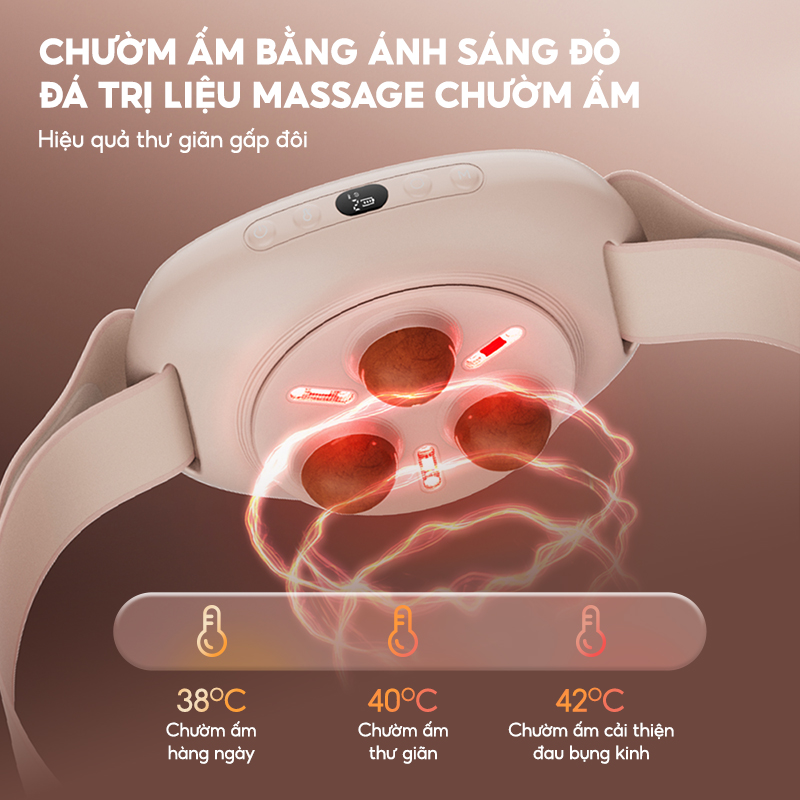 Máy massage eo Philips PPM4371 - chườm ấm bằng ánh sáng đá đỏ