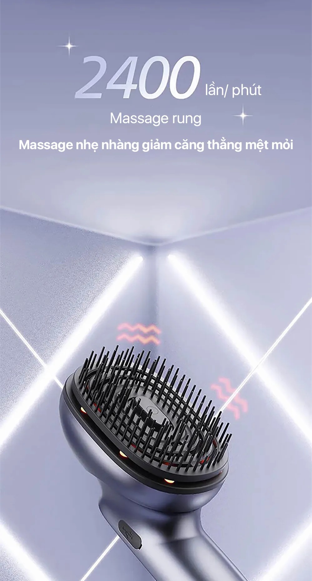 Lược massage đầu PHILIPS PPM1511 massage rung