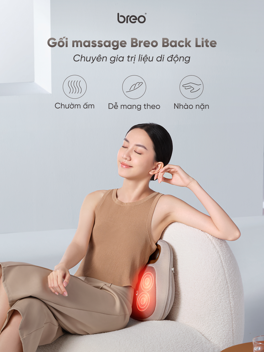 Máy massage lưng Breo Back Lite