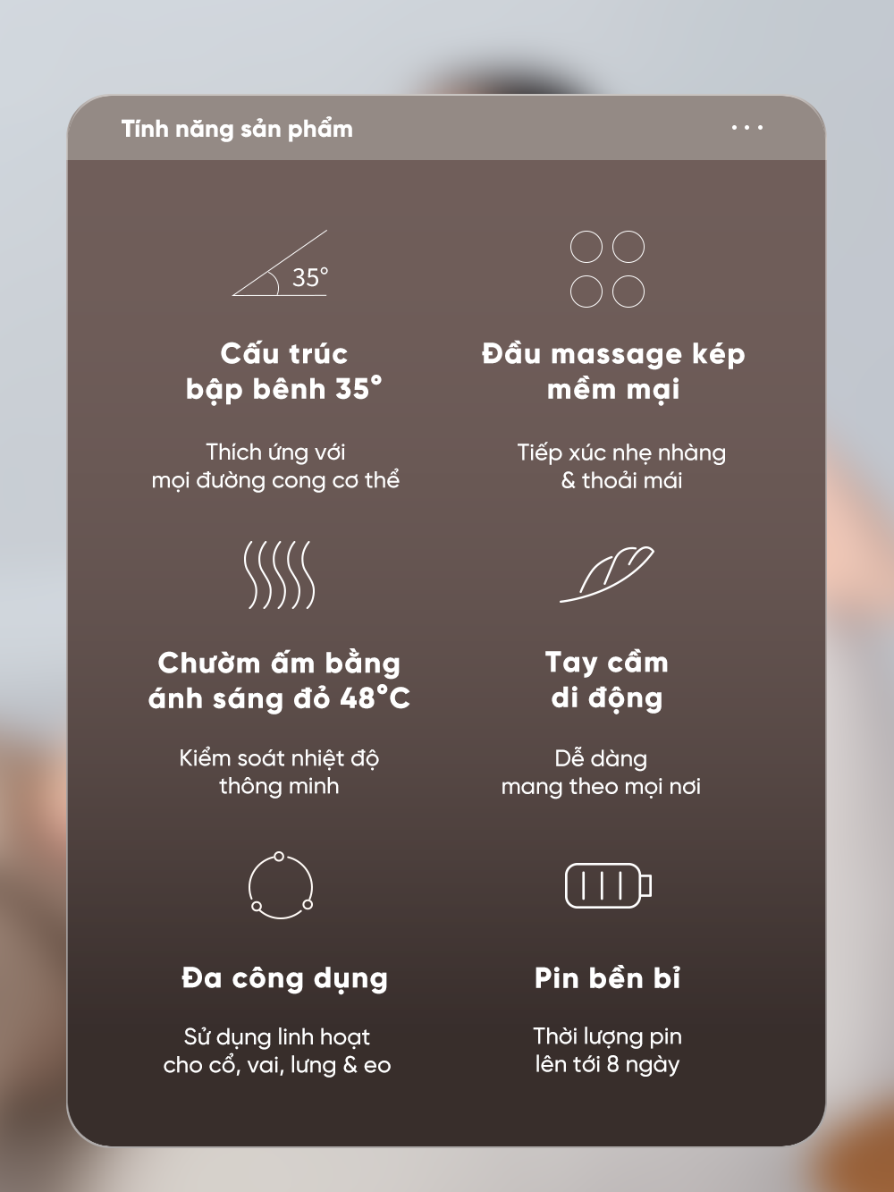 Máy massage lưng Breo Back Lite ưu điểm