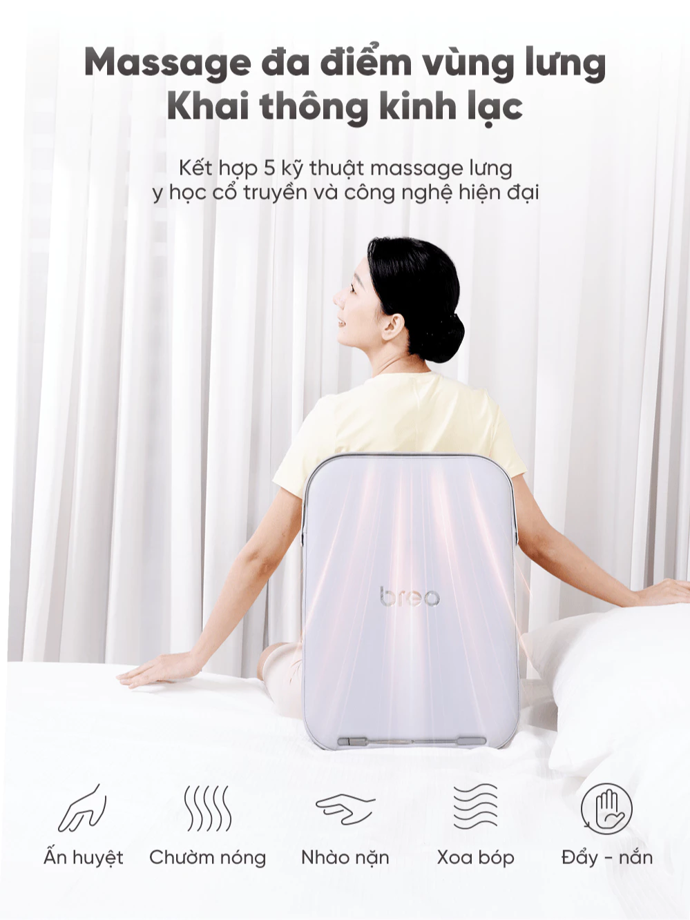 Máy massage lưng Breo Back 5 khai thông kinh lạc
