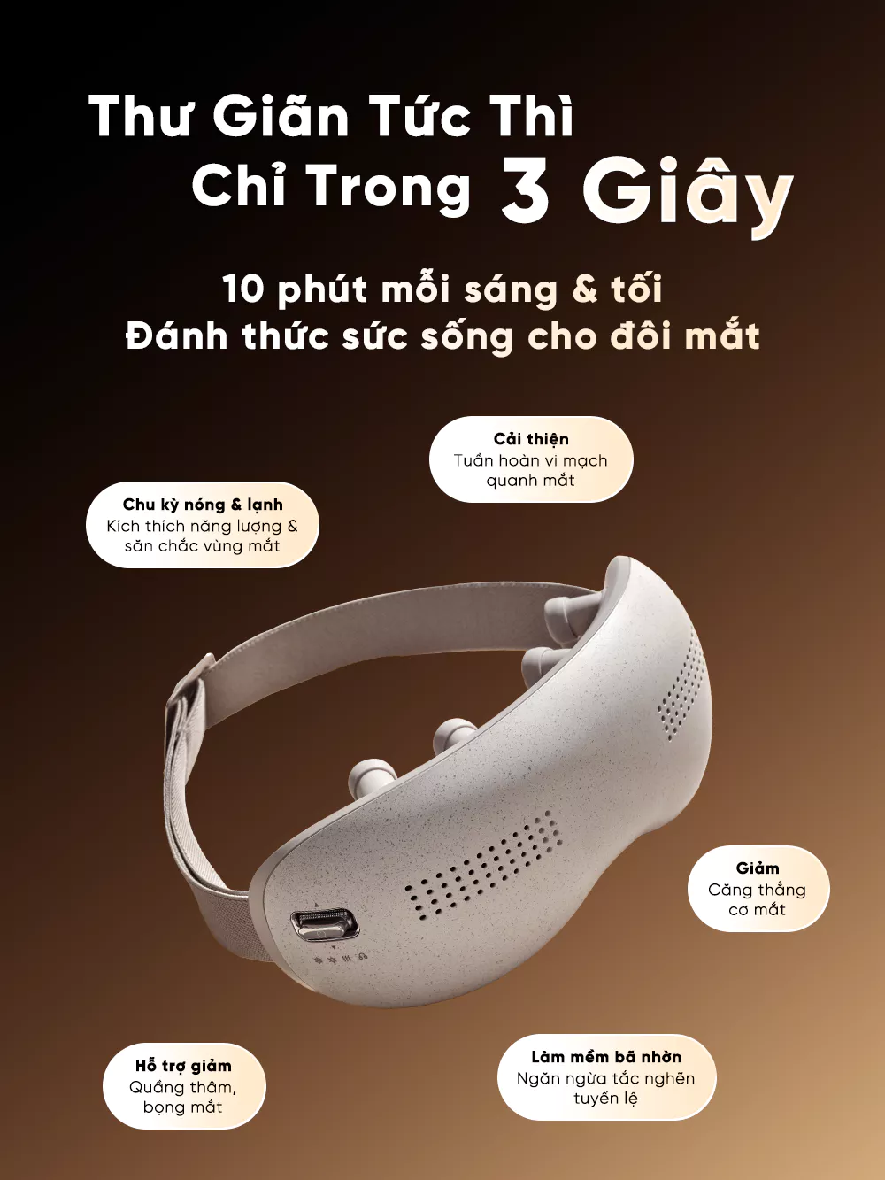 Máy massage mắt Breo See K Pro thư giãn nhanh chóng