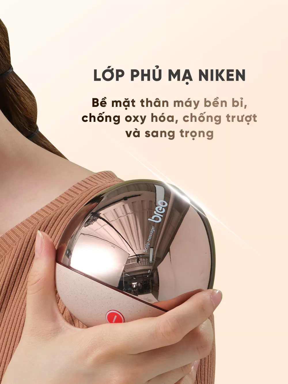 Máy massage đầu Breo Scalp Mini thiết kế thẩm mỹ