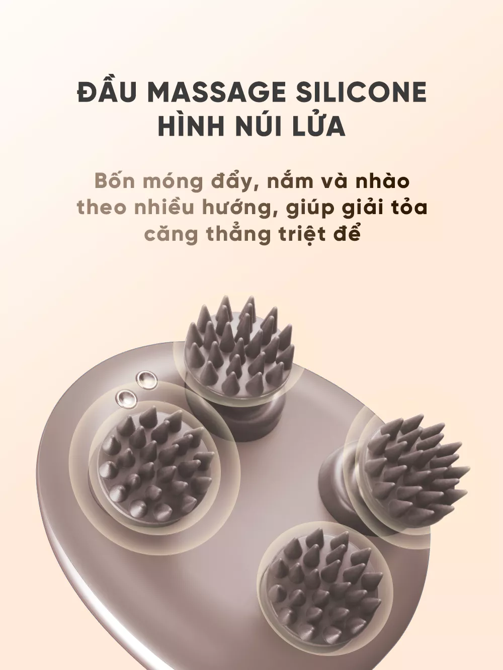 Máy massage đầu Breo Scalp Mini đầu massage hình núi lửa