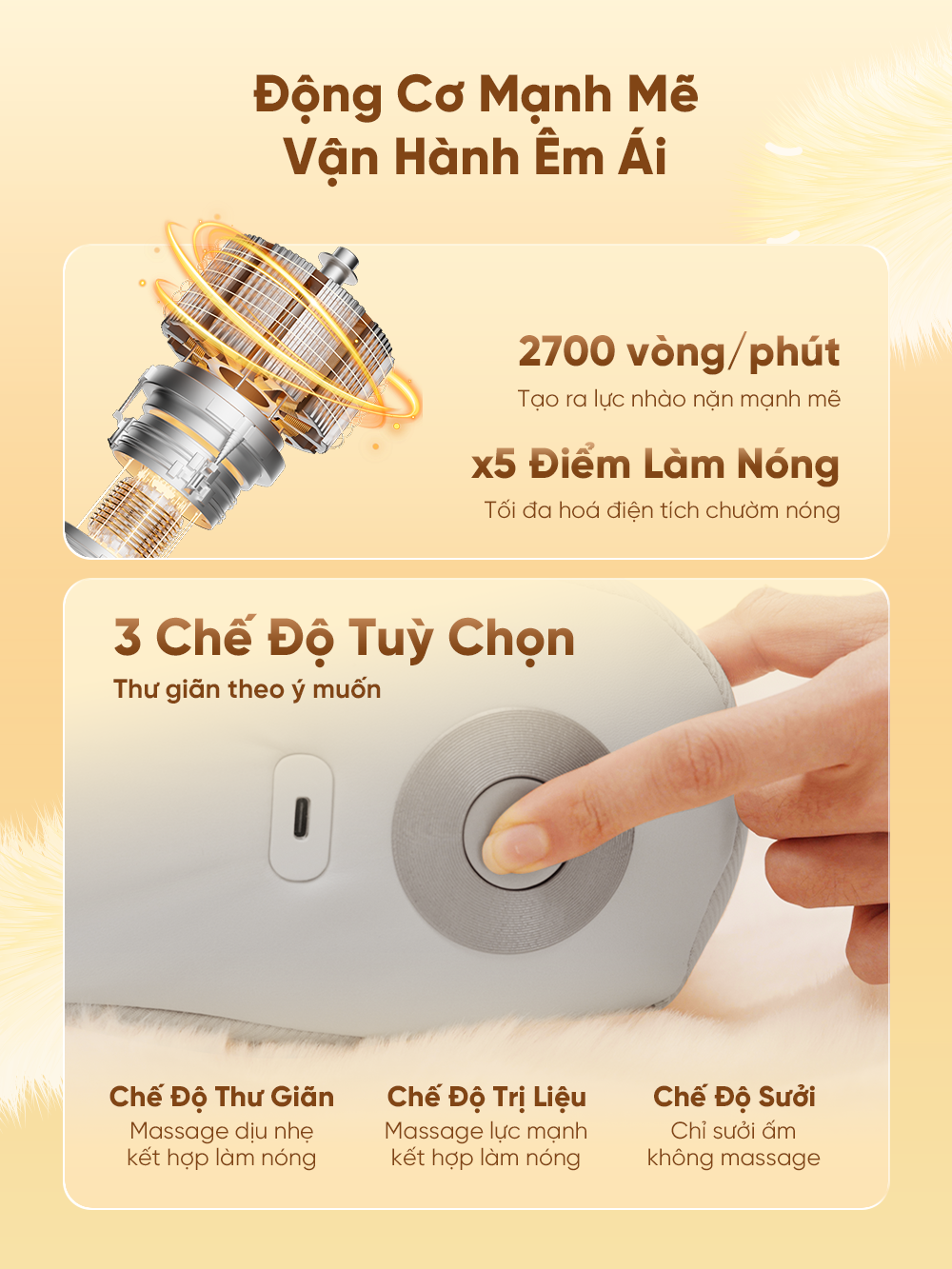 Máy massage cổ và lưng Breo P2 động cơ mạnh mẽ