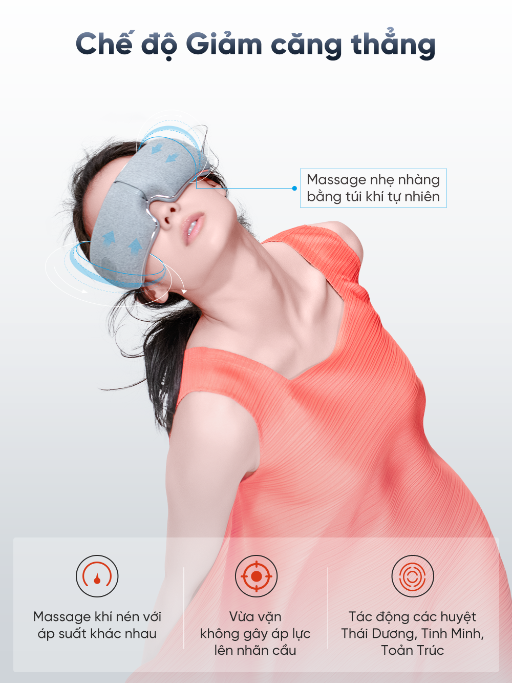 Máy massage mắt Breo iSee M chế độ giảm căng thẳng