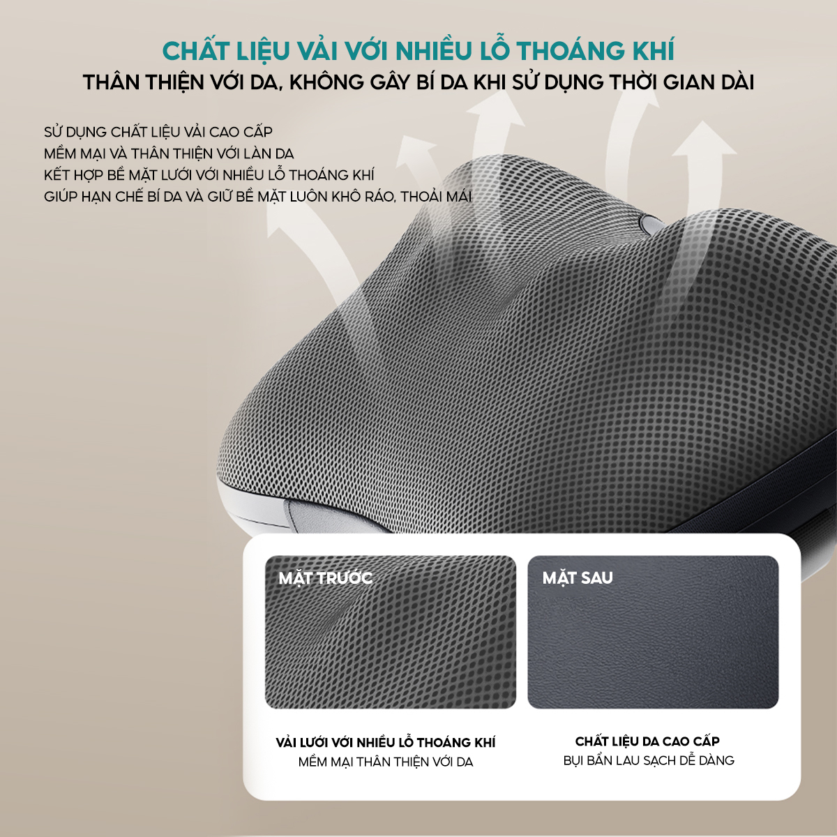 Gối massage PHILIPS PPM3307 chất liệu cao cấp