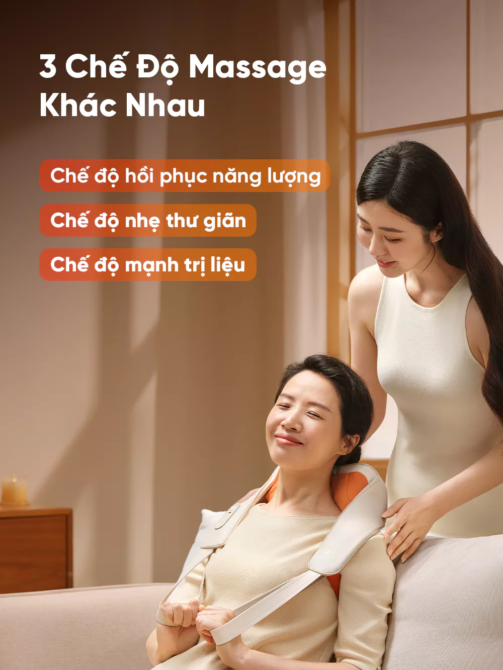 Máy massage cổ vai gáy Breo N6 Mini 3 chế độ massage