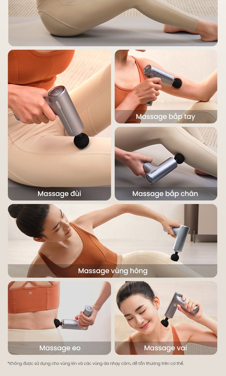 Máy massage cầm tay SKG F1 Pro massage nhiều vị trí