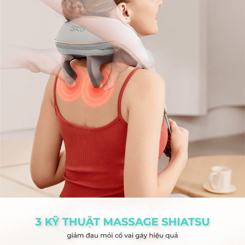 Máy massage cổ vai gáy SKG H5 Mini 3 kỹ thuật massage